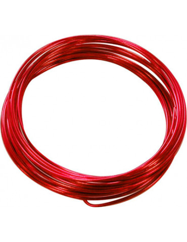 Fil aluminium rouge - 1,5mm
