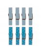 Pinces magnets Bleu/pois blancs x8