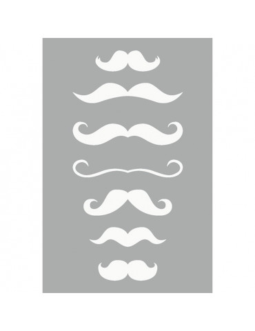 Pochoir Moustaches 10x15 cm