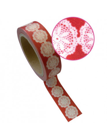 Masking tape - rose Dentelle 15mm