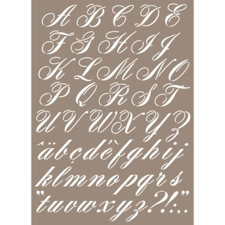 Pochoir Alphabet Calligraphie 29,7x42 cm - Artemio
