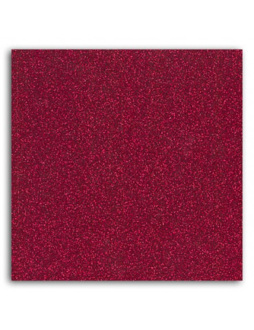  Tissu thermocollant - Glitter rouge - Mlle Toga 