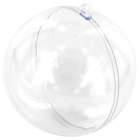 Boule transparente 120mm - plastique cristal 