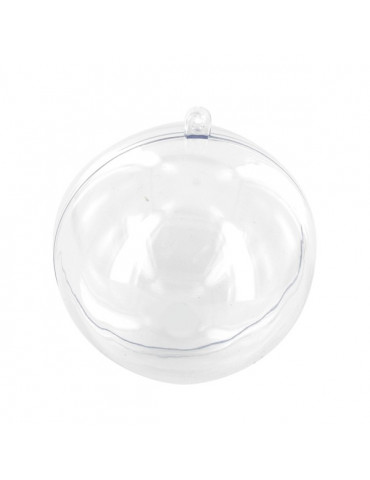 Boule plastique transparente 70mm x3