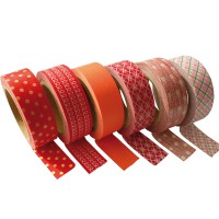 Masking tape - Assortiment de rouge x6