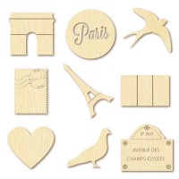 Mini silhouettes bois - Paris - Artemio
