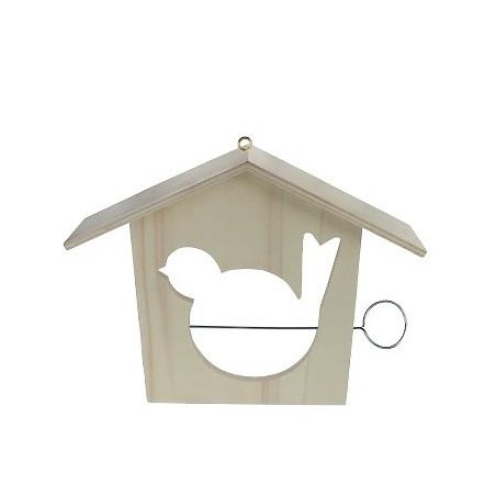 Mangeoire pour oiseaux en bois - 18x21cm 