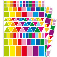 Gommettes géométriques - Mix couleurs vives x348