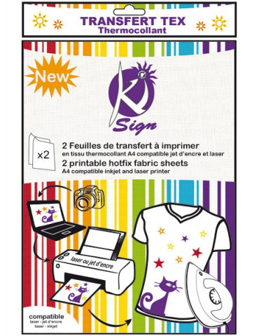 Feuille transfert textile x2 - Ki Sign