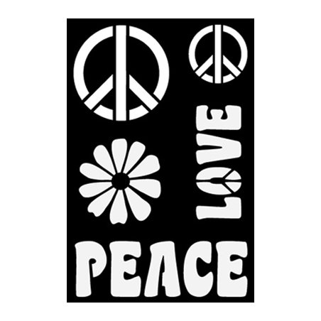 Pochoir adhésif GM - Peace & love