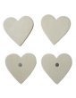 Formes aimantées bois - Coeurs x4