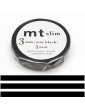 Masking tape uni - Noir mat 3mm x3