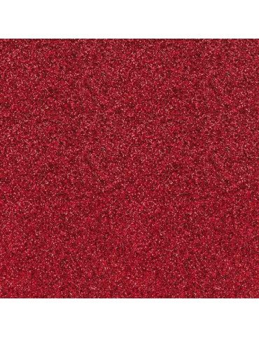 Papier adéhsif Rouge pailleté - 6 feuilles 30x30 - Artemio