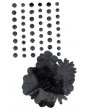 Fleurs papier + perles nacrées - Noir