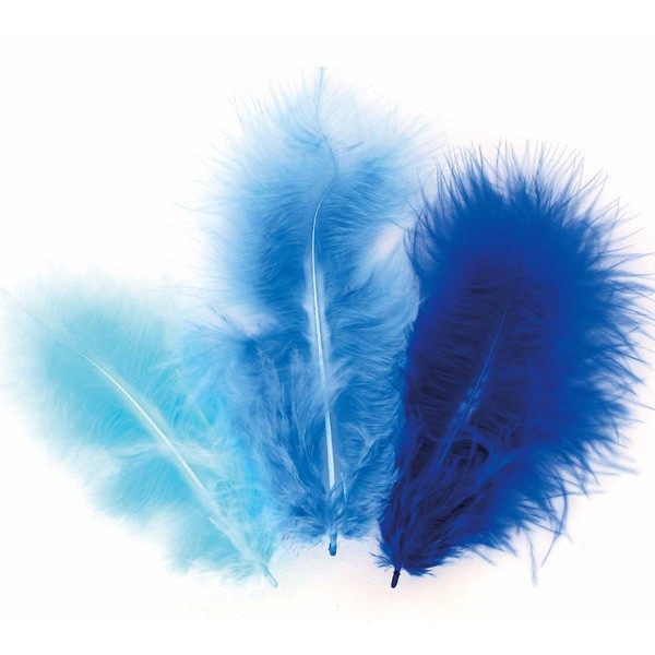bleu ciel 311 sachet de 20 plumes marabou de 6-10 cm coloris assorti 