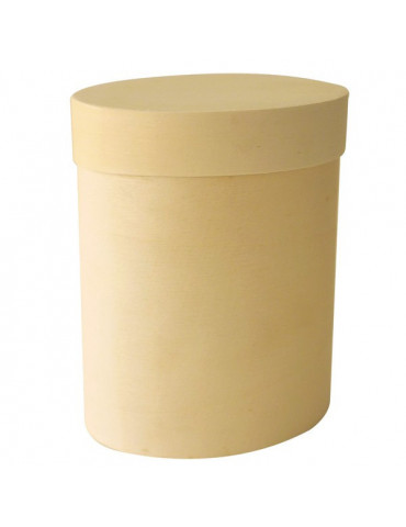 Boite ovale en copeaux bois x4 - 6x4,5x3cm