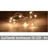 Guirlande lumineuse à LED - 10 ampoules - 1m
