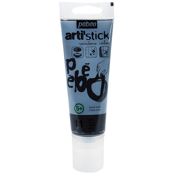 Peinture repostionnable - Arti'stick Noir - 75 ml - Pébéo