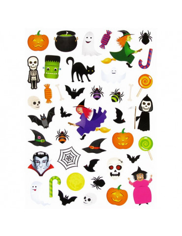 Gommettes stickers Halloween - 44 autocollants
