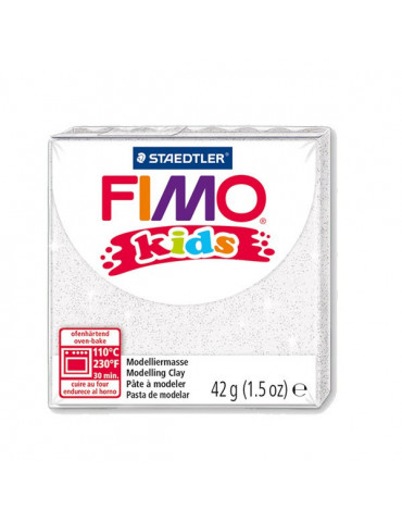 Fimo Kids blanc pailleté n°052