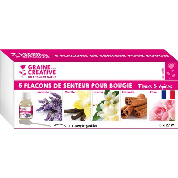 Parfum bougie et savon - Fleurs & Epices - 5x27ml