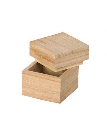 Boite cube en bois - 5x5x5 cm