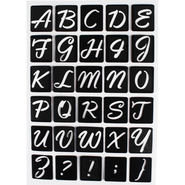 Pochoir Alphabet Majuscule adhésif - 14x20cm