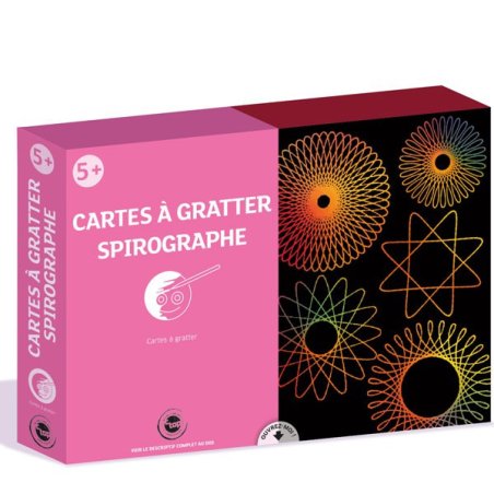 Kit Cartes à gratter Spirographe - 3 motifs 21x29,7cm