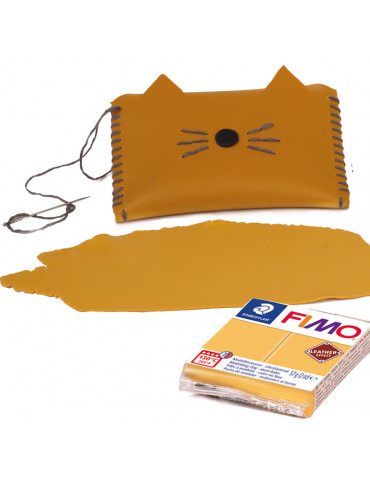 Fimo Effect cuir Ocre - 57g