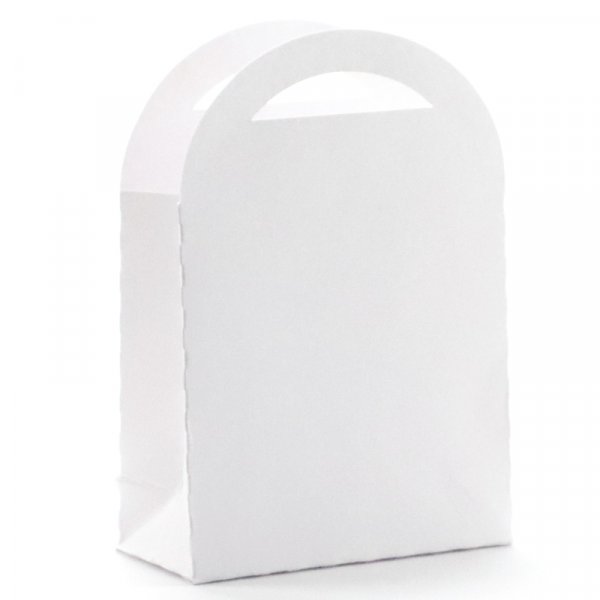 Sachet 6 petits sacs cadeau kraft blanc - 7x10cm - Graine Créative