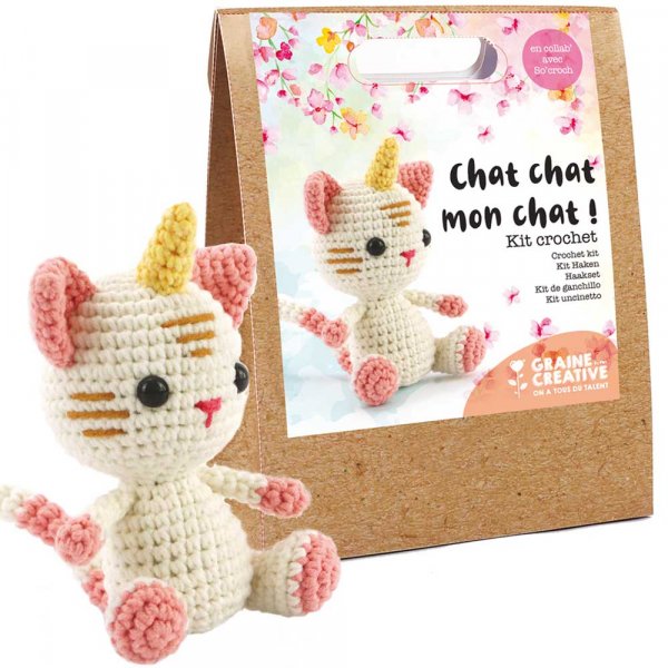 Kit crochet - Chat chat mon chat ! - Graine Créative - 15cm