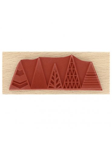 Tampon bois Sapins Géométriques - Florilèges Design