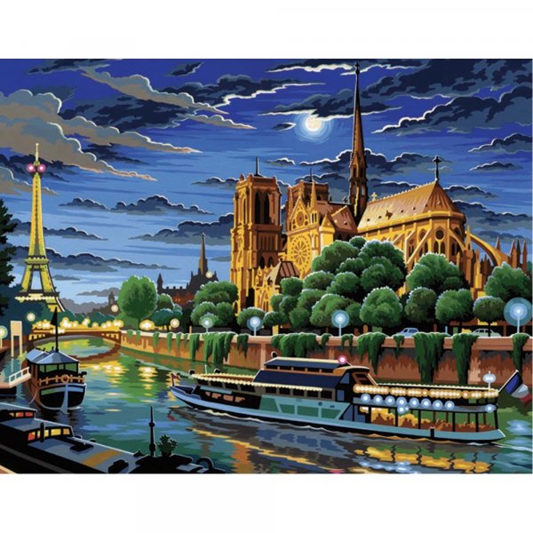 Kit peinture numéro Notre Dame de Paris - Peinture à l'acrylique - Niveau Initié