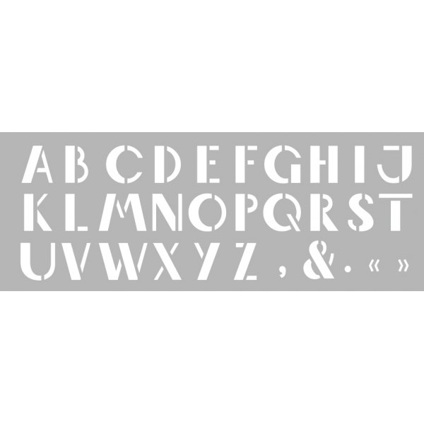 Pochoir Alphabet ATELIER 15x40cm - GRAINE CREATIVE
