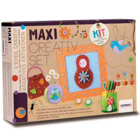 Kit créatif enfant - Maxi creativ set - 114 accessoires - Glorex
