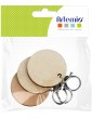 Sachet 3 Porte-clés bois rond à décorer - 5 cm - Artemio