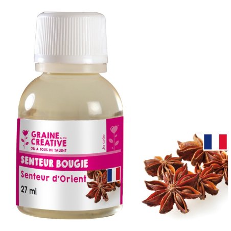 Parfum pour bougies Senteur d'Orient 27ml - Fabrication Française - Graine  Créative