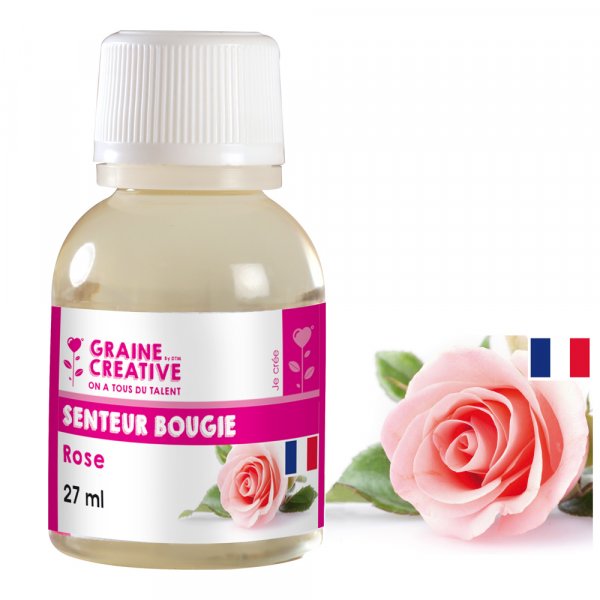Parfum pour bougies 27ml - Senteur Rose - Graine Créative