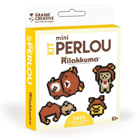 Kit DIY perles à repasser Rilakkuma - Kit mini Perlou Kawaii