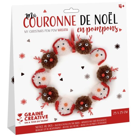Kit pompons "Ma Couronne de Noël" - Graine Créative - 4 ans+