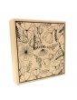 Tampon bois Artemio - Good Vibes' Fleurs - 10x10cm