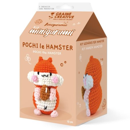 Kit crochet Minigurumi - Pochi le Hamster 10cm - Graine Créative