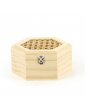 Boite hexagonale bois avec couvercle cannage - 165x80x143mm - Graine Créative