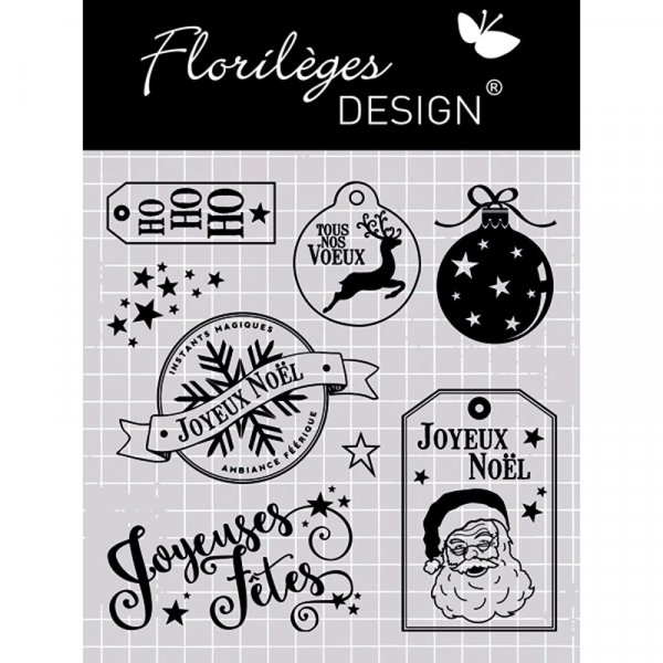 Tampons clear Joyeuses Fêtes - Florilèges Design
