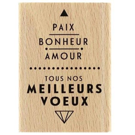 Tampon bois Paix et Amour - Florilèges Design - FE217058