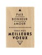 Tampon bois Paix et Amour - Florilèges Design - FE217058