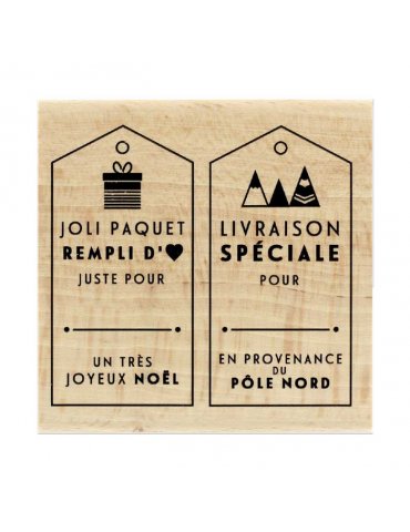 Tampon bois Livraison de Noël - Florilèges Design - FE217064