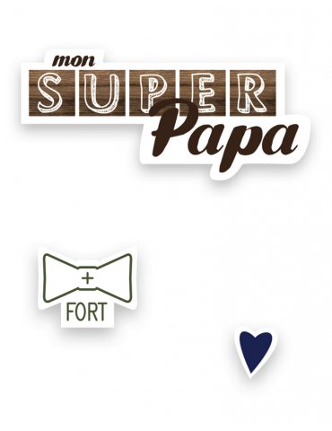 Stickers "Super Papa" avec...