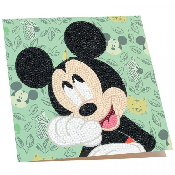 DISNEY Mickey - Carte à diamanter 18x18 cm - Crystal Art
