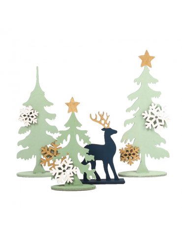 Planche décor à monter Forêt de Noël - Graine Créative